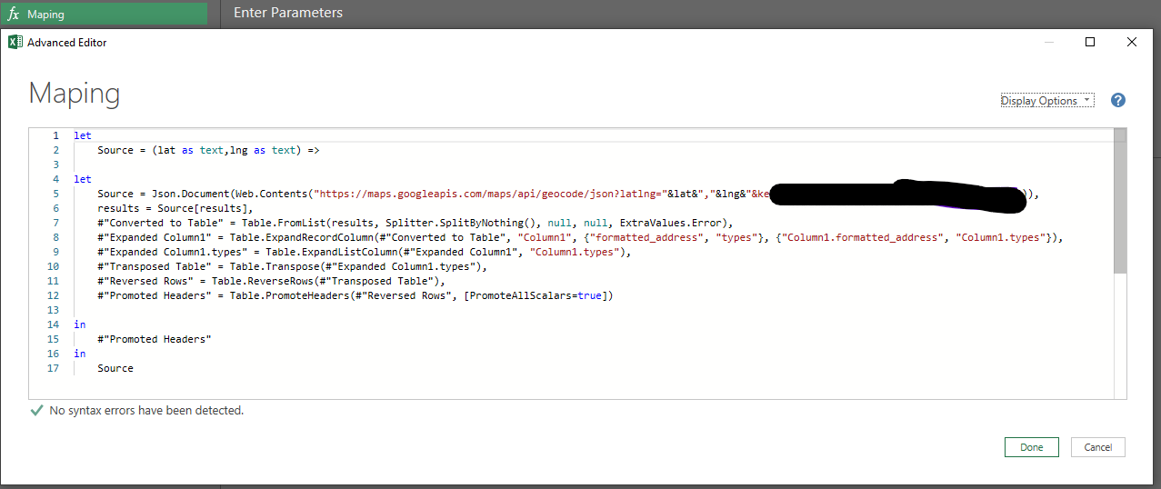 Power Query : Google map KPI : 