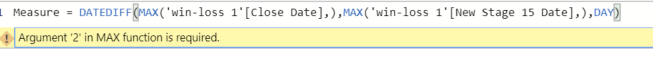 Solved: DateDiff only works with measure and does not reco ...