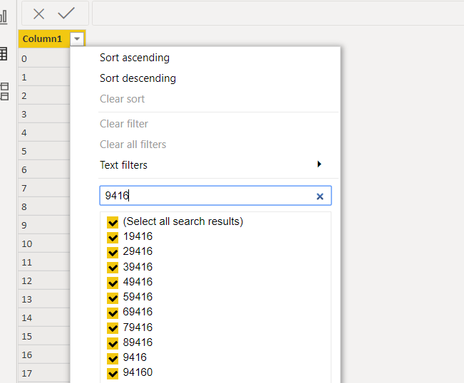 Solved: Misleading column filters in Power query...what am ...