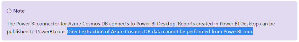 Solved: Scheduling a refresh with data from Cosmos DB - Microsoft ...