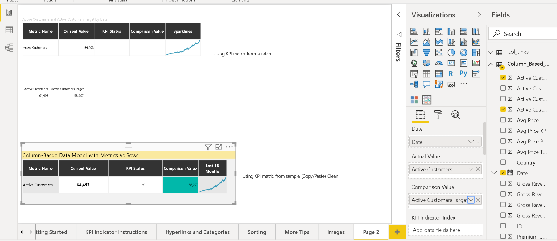 Power KPI Matrix blank Comparison Value - Microsoft Fabric Community