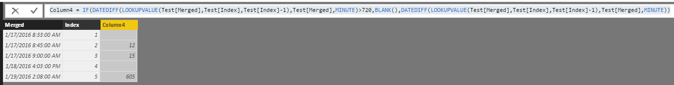 Solved: Time Difference in between rows with condition - Microsoft ...