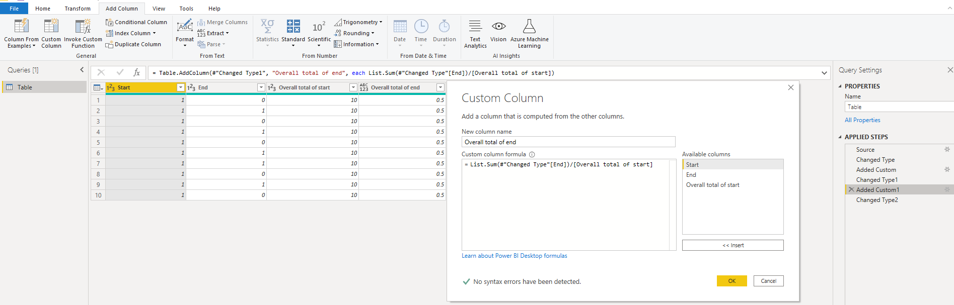 Solved: create total of column across entire table - Microsoft Fabric ...