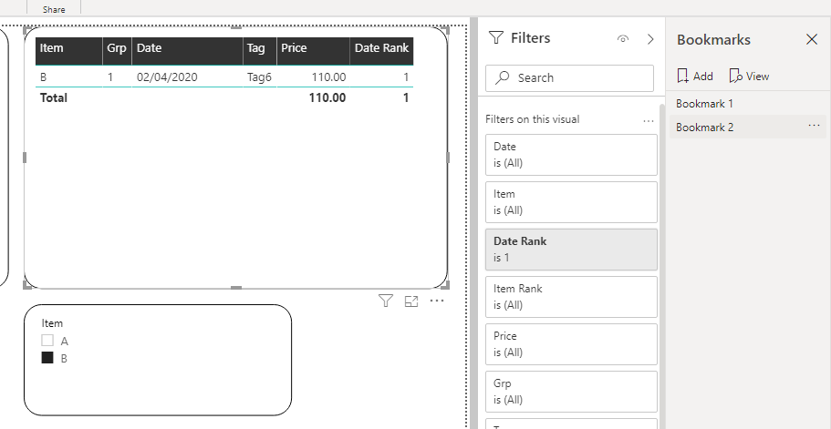 Bookmark ignore Filter Panel - Microsoft Fabric Community