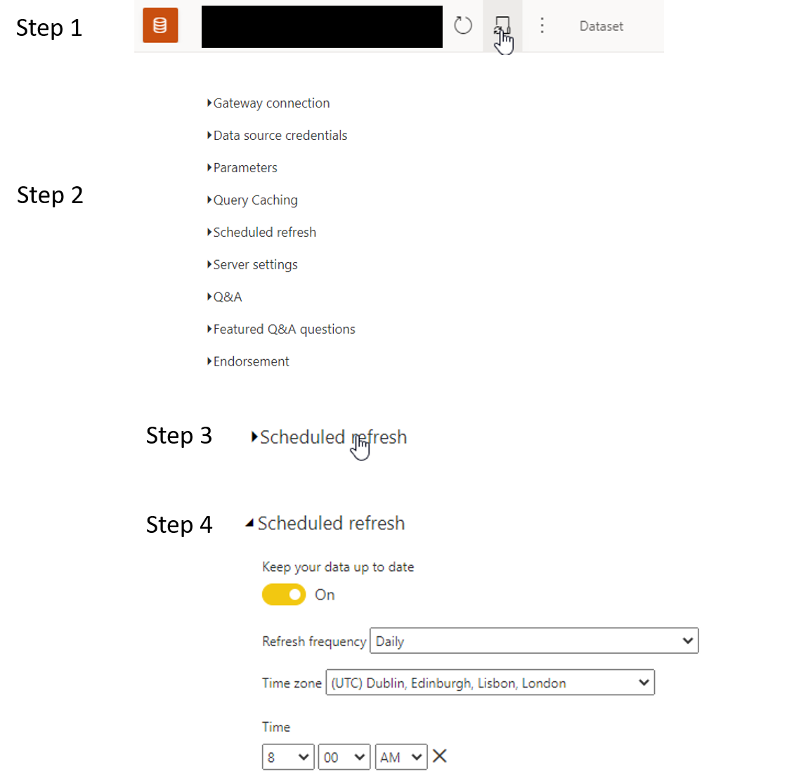 Solved: How to set schedule refresh at 3 AM daily ? - Microsoft Fabric ...