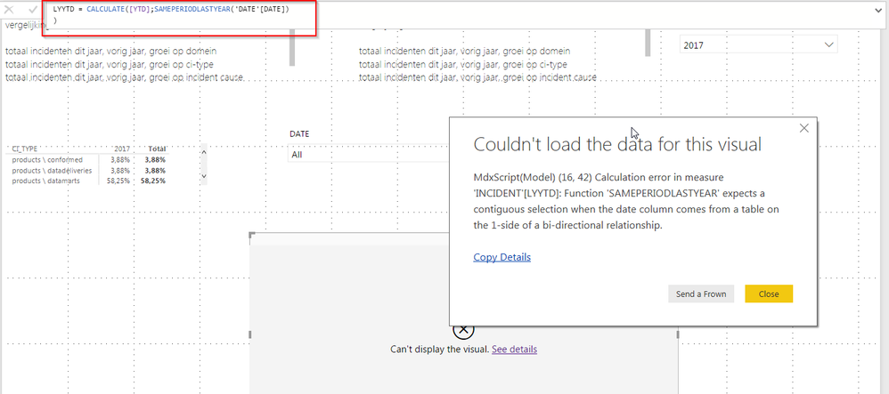 LYYTD = CALCULATE([YTD];SAMEPERIODLASTYEAR('DATE'[DATE])