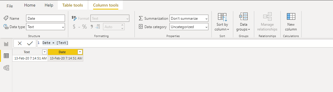 Solved: Change date data format from text - Microsoft Fabric Community