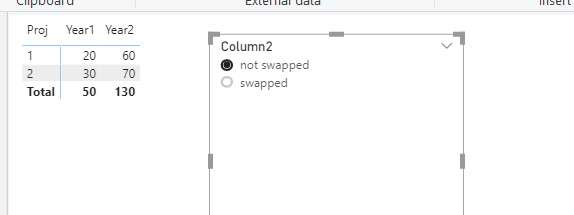 Change a column value based on a slicer - Microsoft Fabric Community