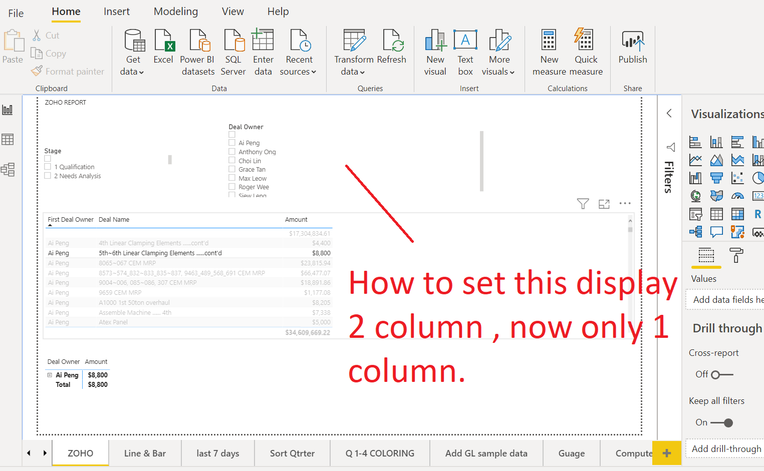 Solved: How to make slicer from one column to two column ? - Microsoft ...