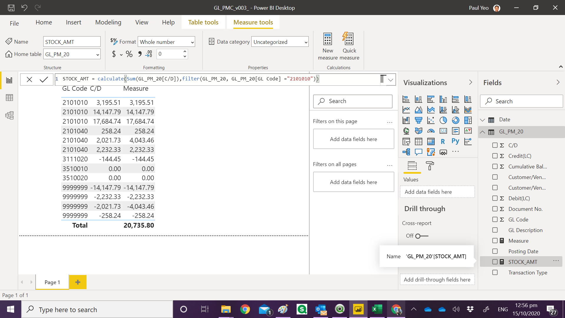 How to add GL Code=2101010 into sum(GL_PM_20[C/D])... - Microsoft ...