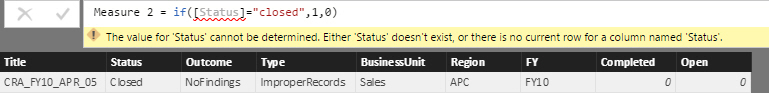 Solved: measure error msg - ?? - Microsoft Fabric Community