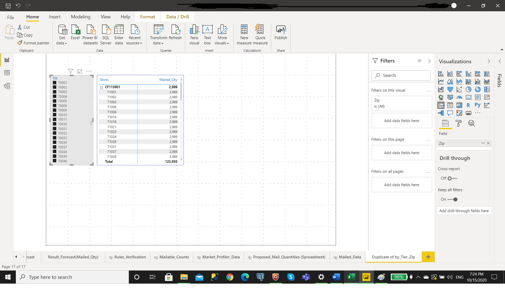 Not getting desired granularity between two fact t... - Microsoft ...