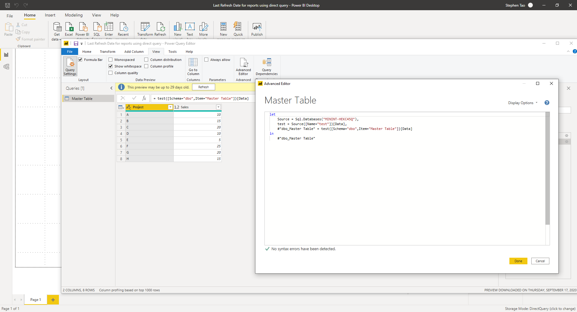 Last Refresh Date for reports using direct query - Microsoft Fabric ...