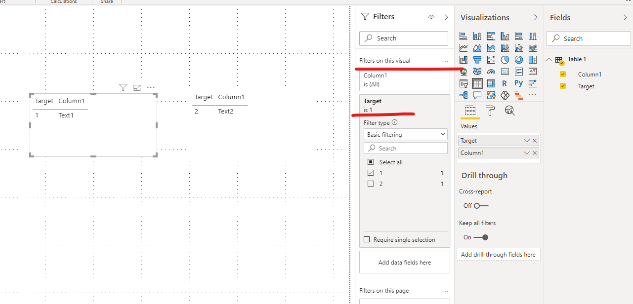 Filter same table with 2 different filters and com... - Microsoft ...