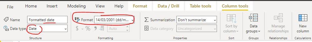 Set the proper date format