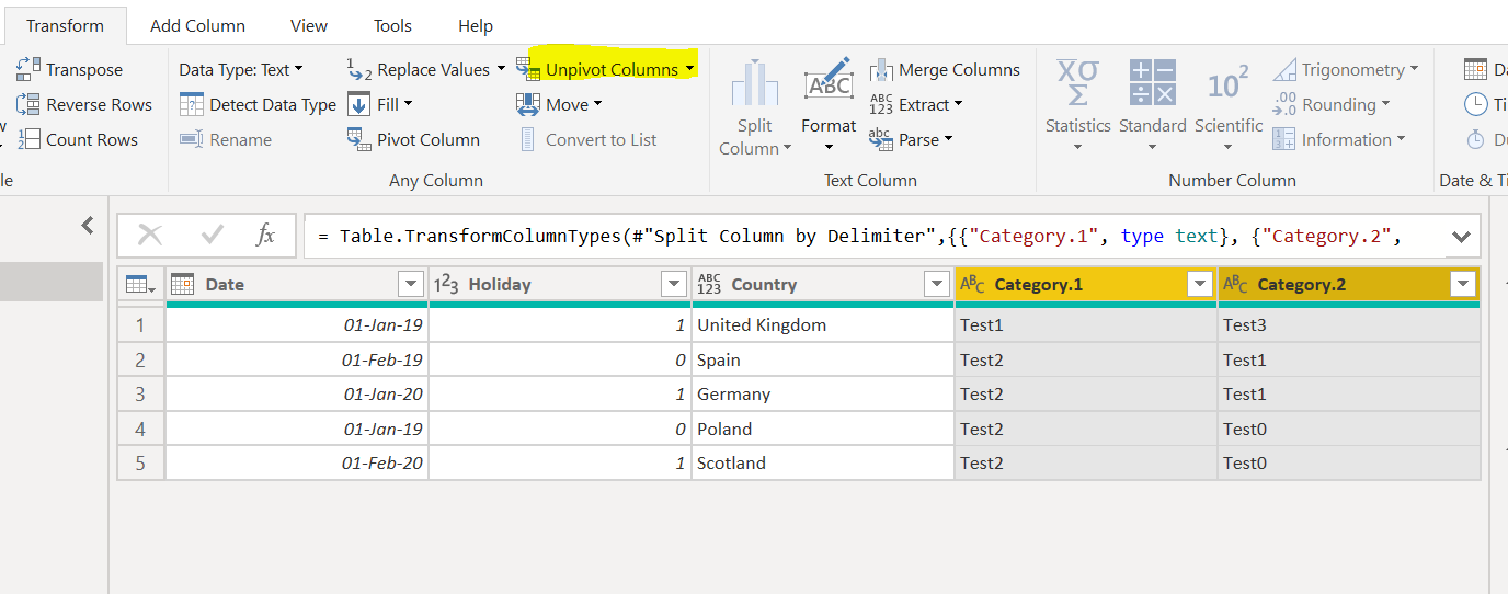 Solved: Split two column by row - Microsoft Fabric Community