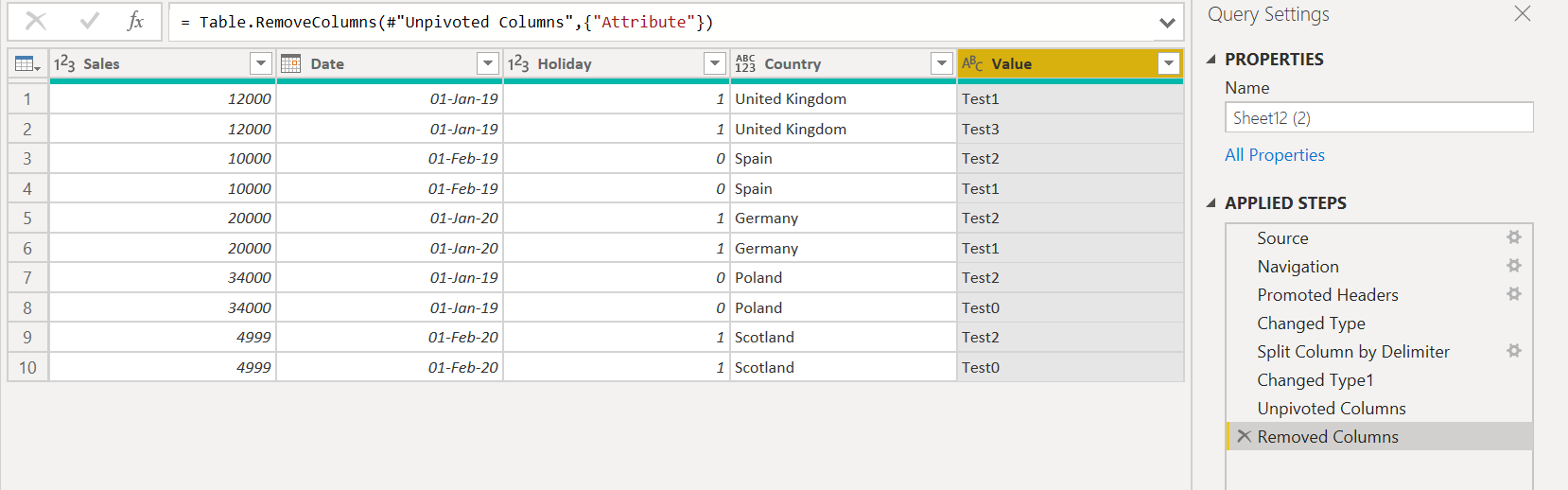 Solved: Split two column by row - Microsoft Fabric Community