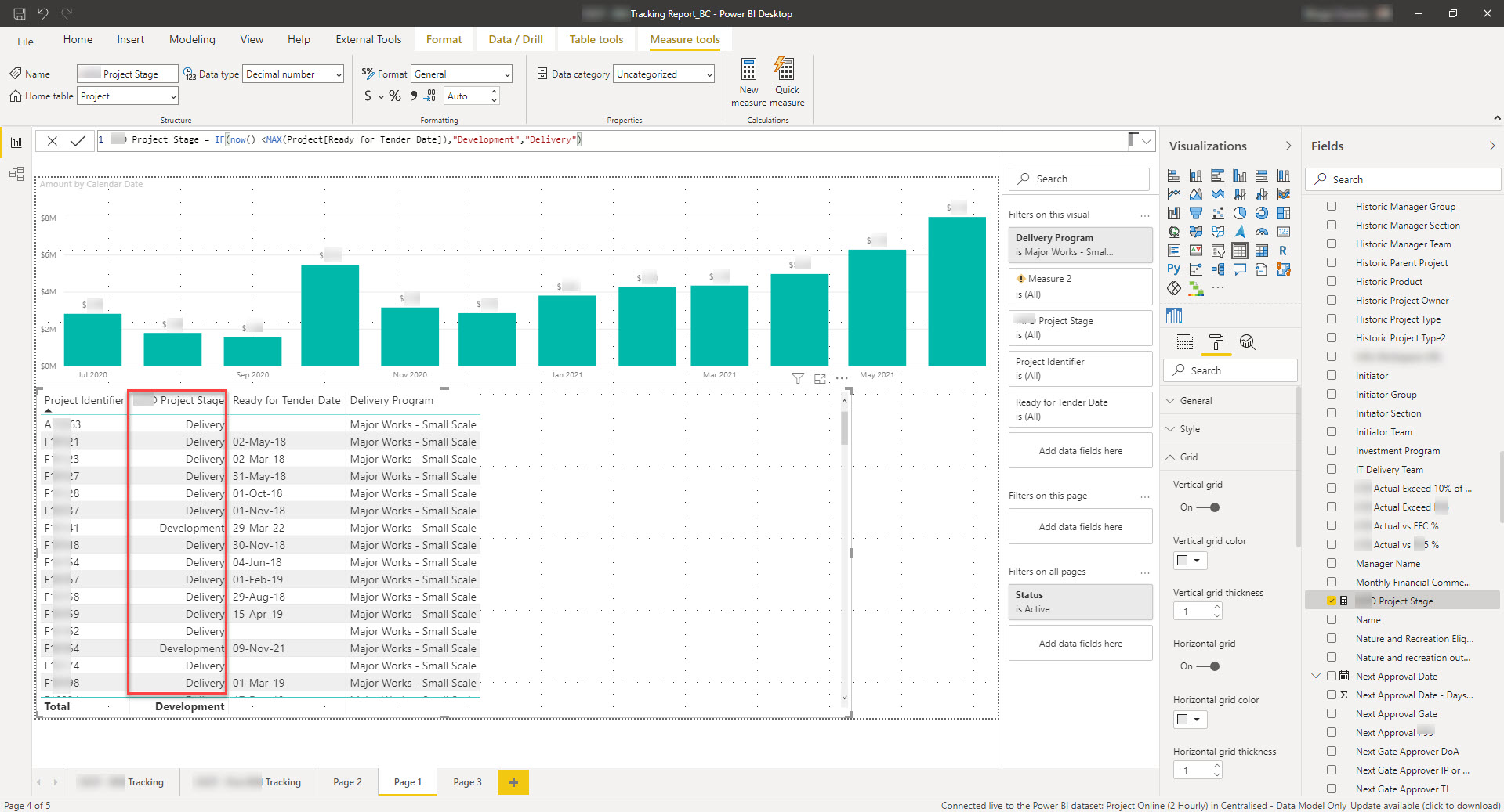 Solved: Create Bar Chart based on Measures when sourcing d ...
