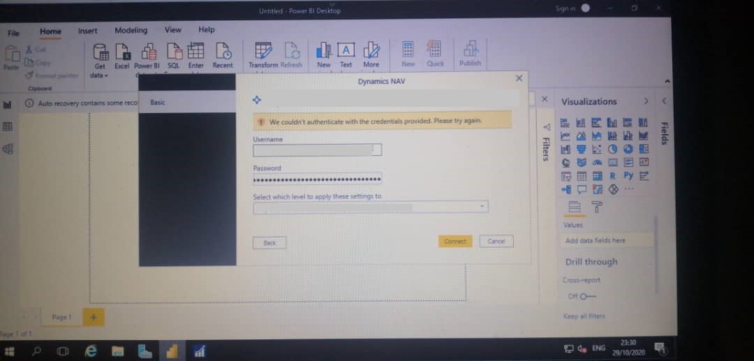 Solved: Unable to Connect to Microsoft NAV - Microsoft Fabric Community