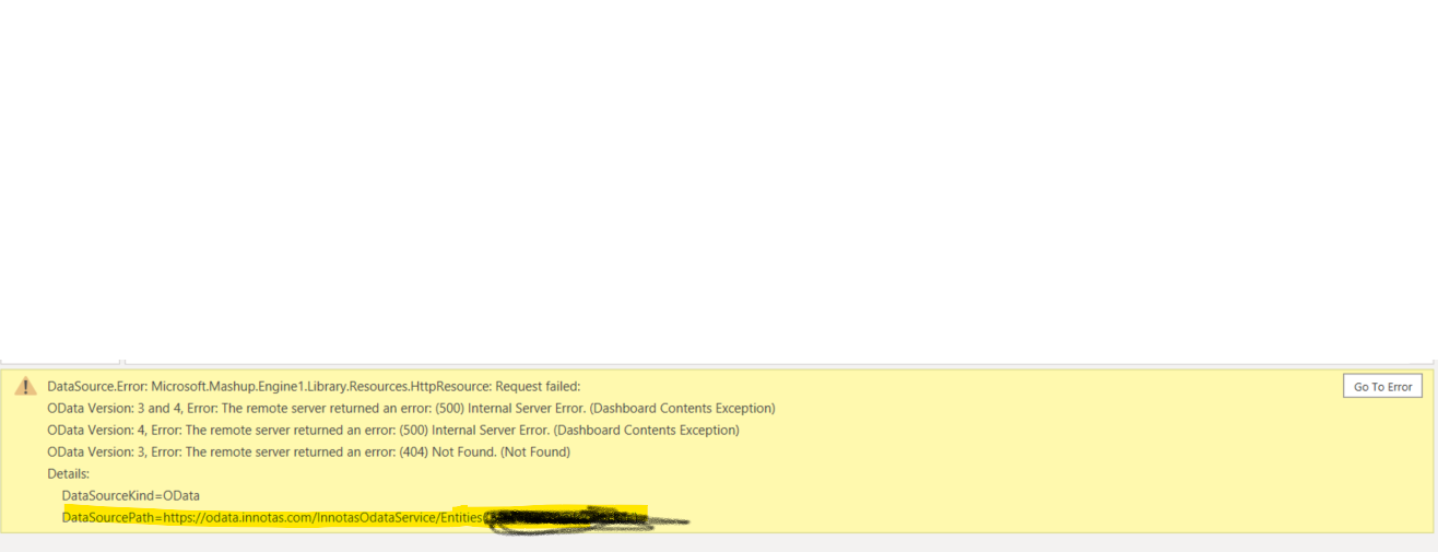 O Data Feed connection Error - Microsoft Fabric Community