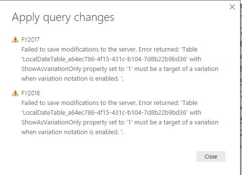 Error Message Applying Query Changes - Microsoft Fabric Community