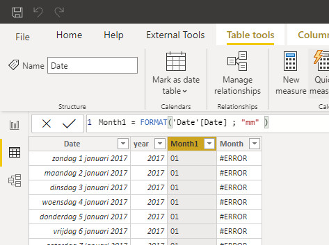 Solved: error creating a new column month - Microsoft Fabric Community