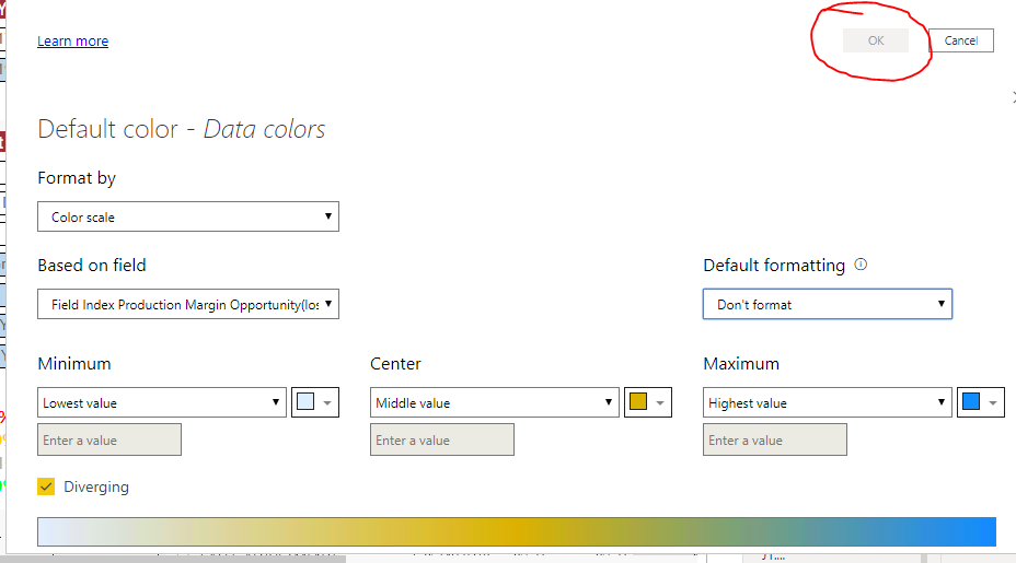 Solved: conditional formatting "ok" button not activated - Microsoft ...