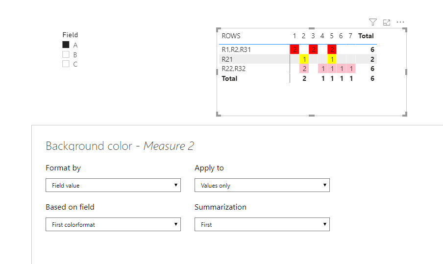 Solved: Color column conditions - Microsoft Fabric Community