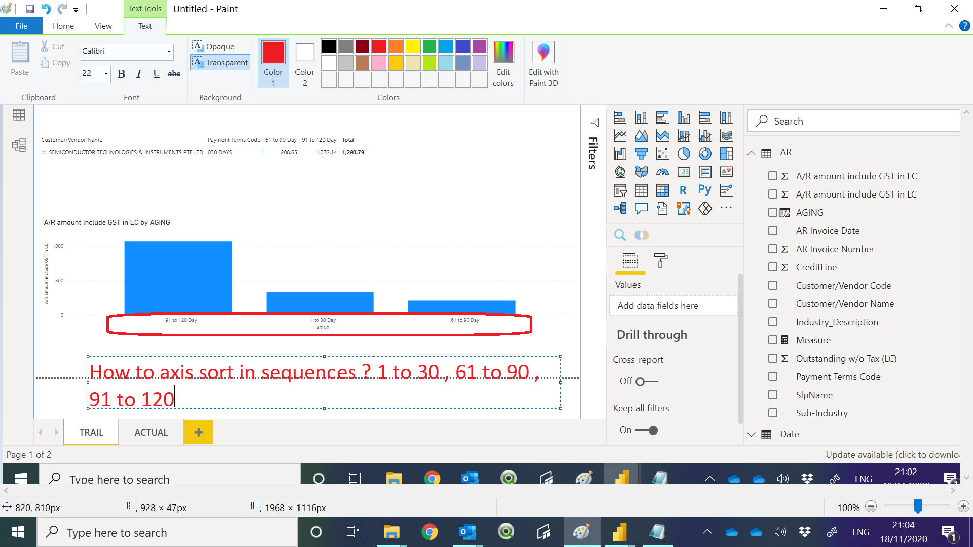 Solved: How to sort X Axis for aging in sequences - Microsoft Fabric ...