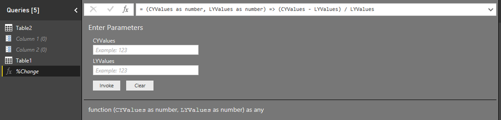 Step 1: Create function using blank query option