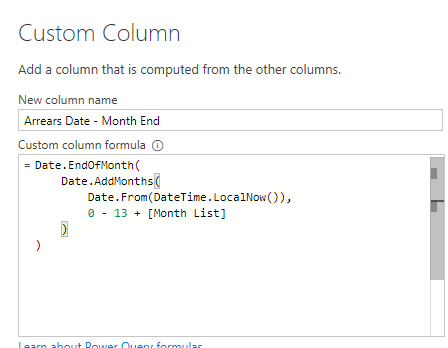 Solved: Custom Column: End of Month data and current date ...