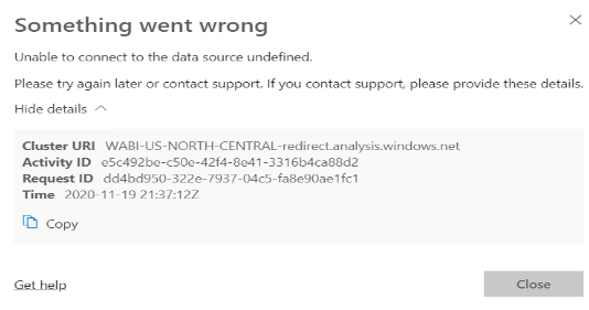 Unable to Connect to Data Source in Report Only - Microsoft Fabric ...