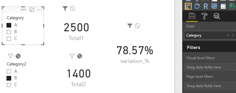 Card result based on two different filters - Microsoft Fabric Community