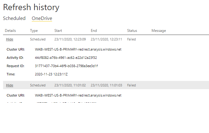 Data refresh failing - Microsoft Fabric Community