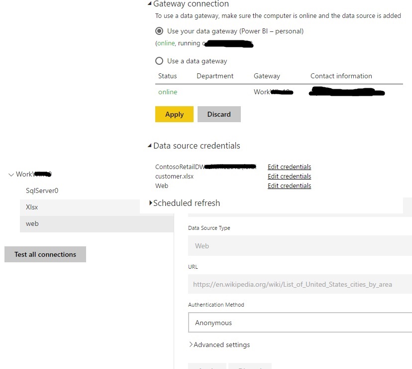 Solved: Data source credentials hangs - Gateway not recogn ...