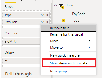 Matrix difference in total with grouping category - Microsoft Fabric ...