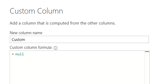 Solved: Add Empty Column To Table In Power Query - Microsoft Fabric  Community