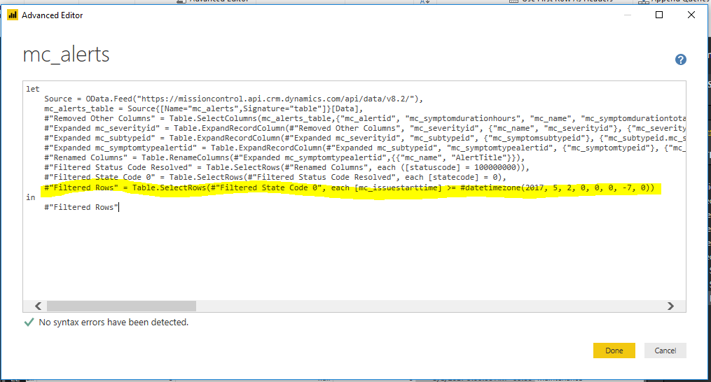 Solved: Query Editor date filtering - Microsoft Fabric Community