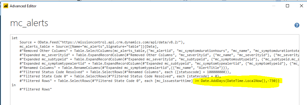 Solved: Query Editor date filtering - Microsoft Fabric Community