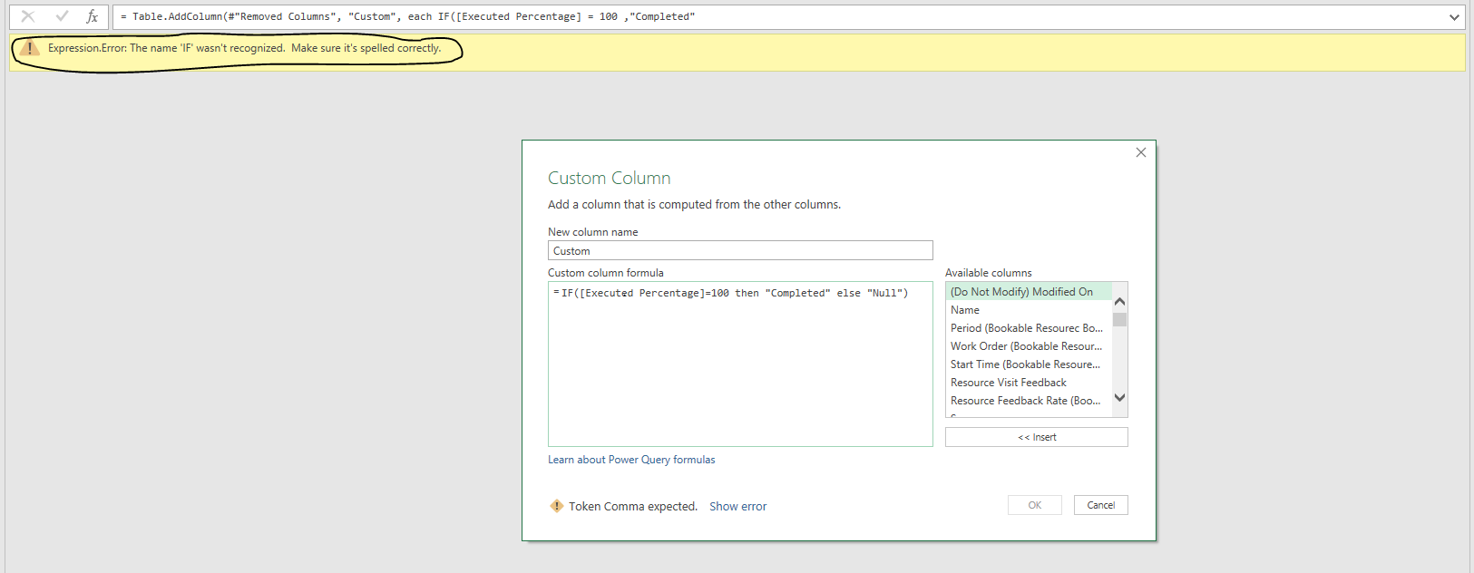 Solved: issue in IF statement | expression.error - Microsoft Fabric ...