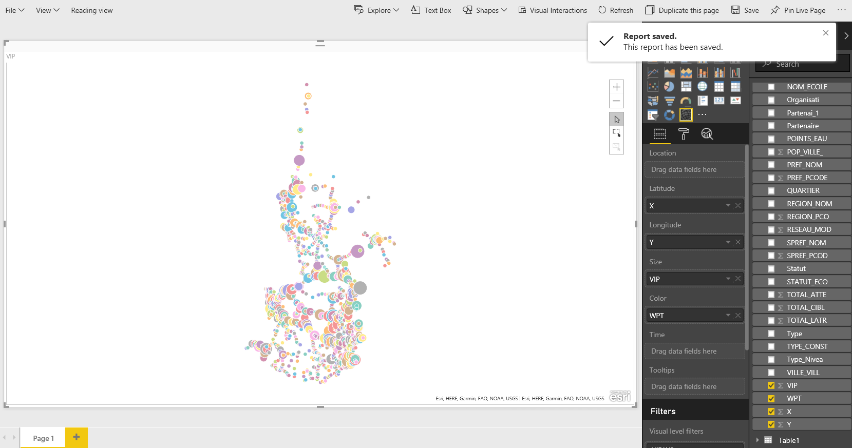 Trying to use ArcGIS map but wont let me save - Microsoft Fabric Community