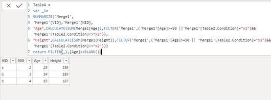 Conditional tables using DAX or other methods - Microsoft Fabric Community