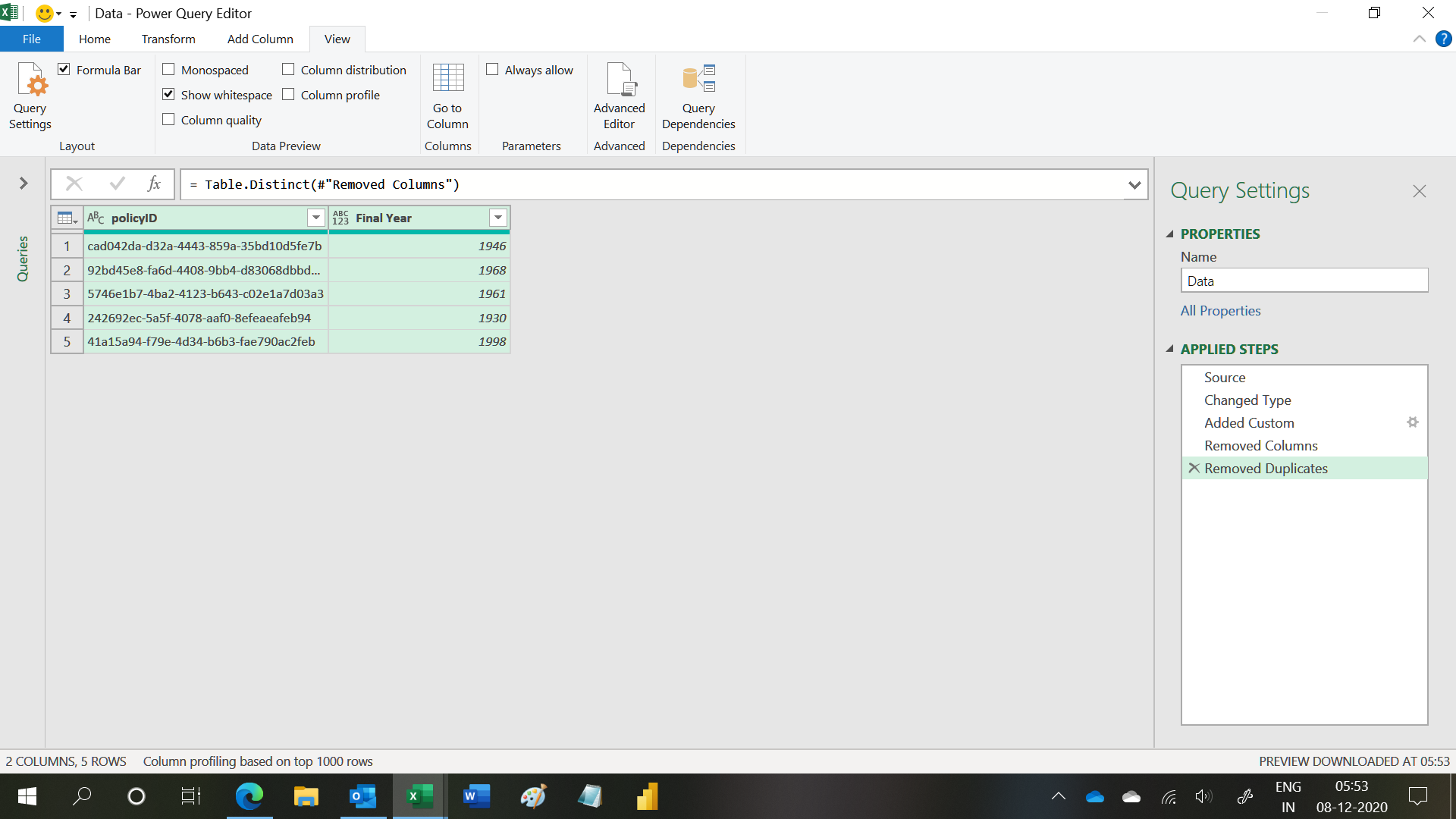 Solved: Create a Single Row in a New Column Based on up to ...