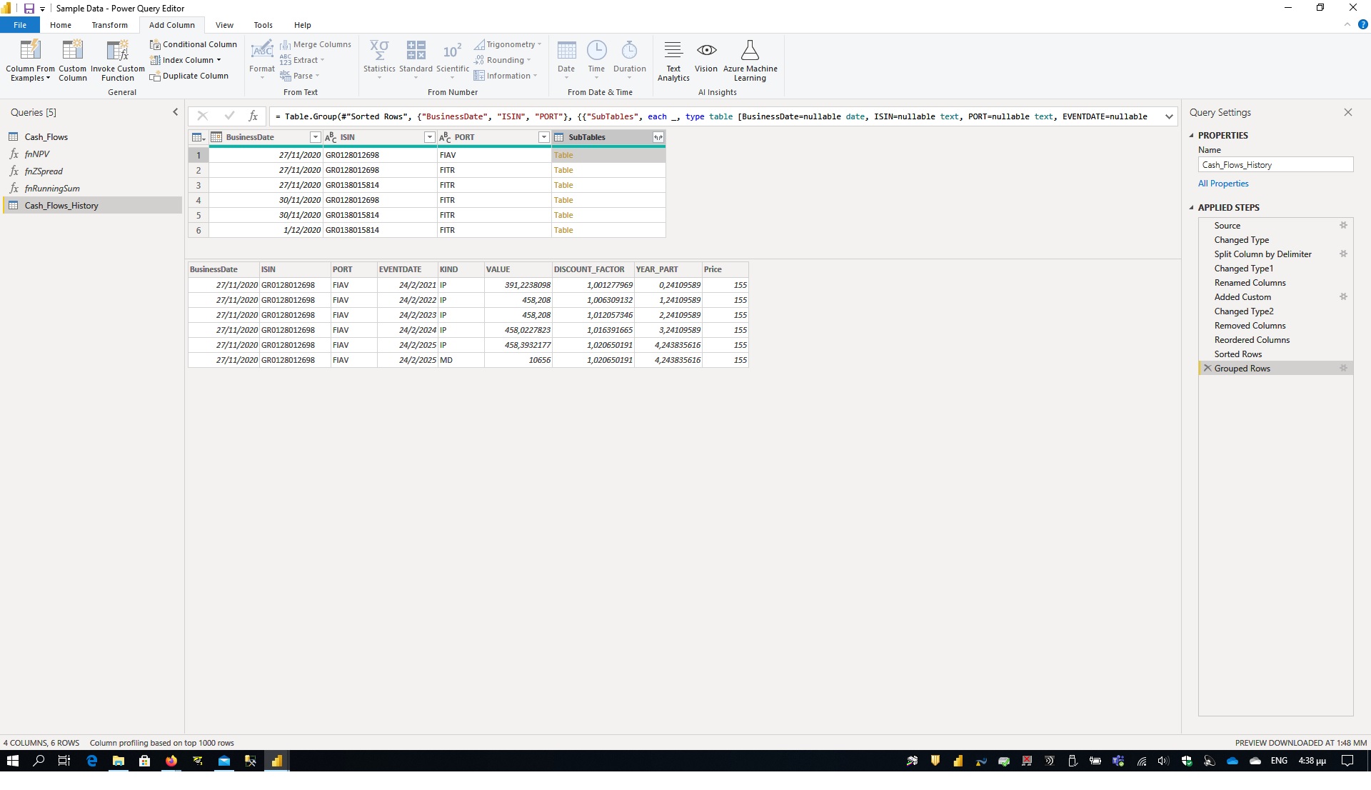 Populate new table field with list last value - Microsoft Fabric Community