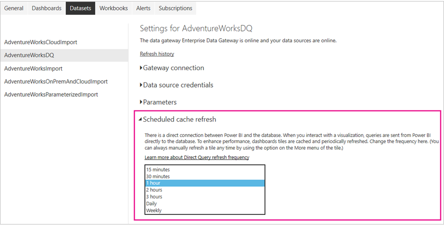 Create visual to show refresh time with Direct Que... - Microsoft ...