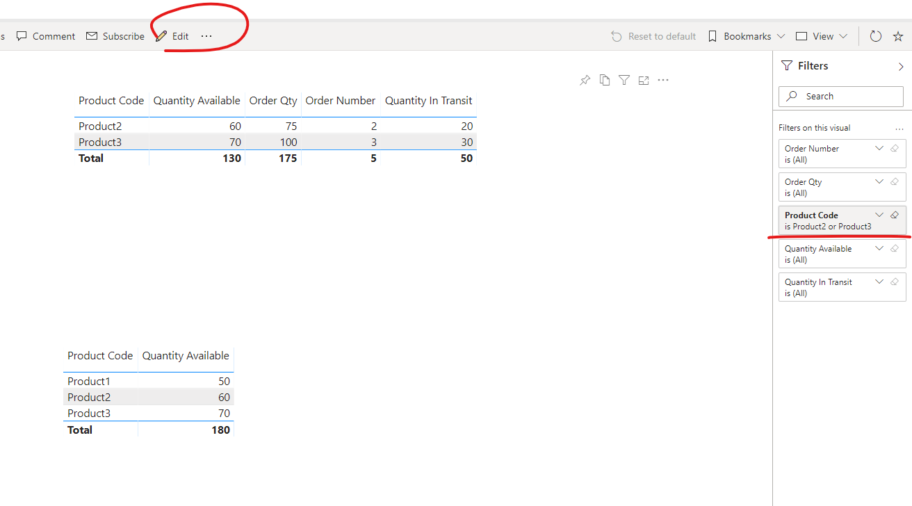 Predefined filter not working - Microsoft Fabric Community