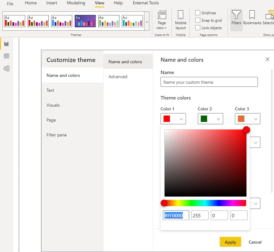 Solved: Persistent color and table conditional coloring - Microsoft ...