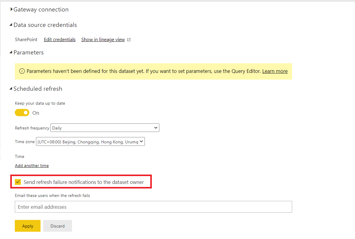 Setting up an email alert in powerbi - Microsoft Fabric Community