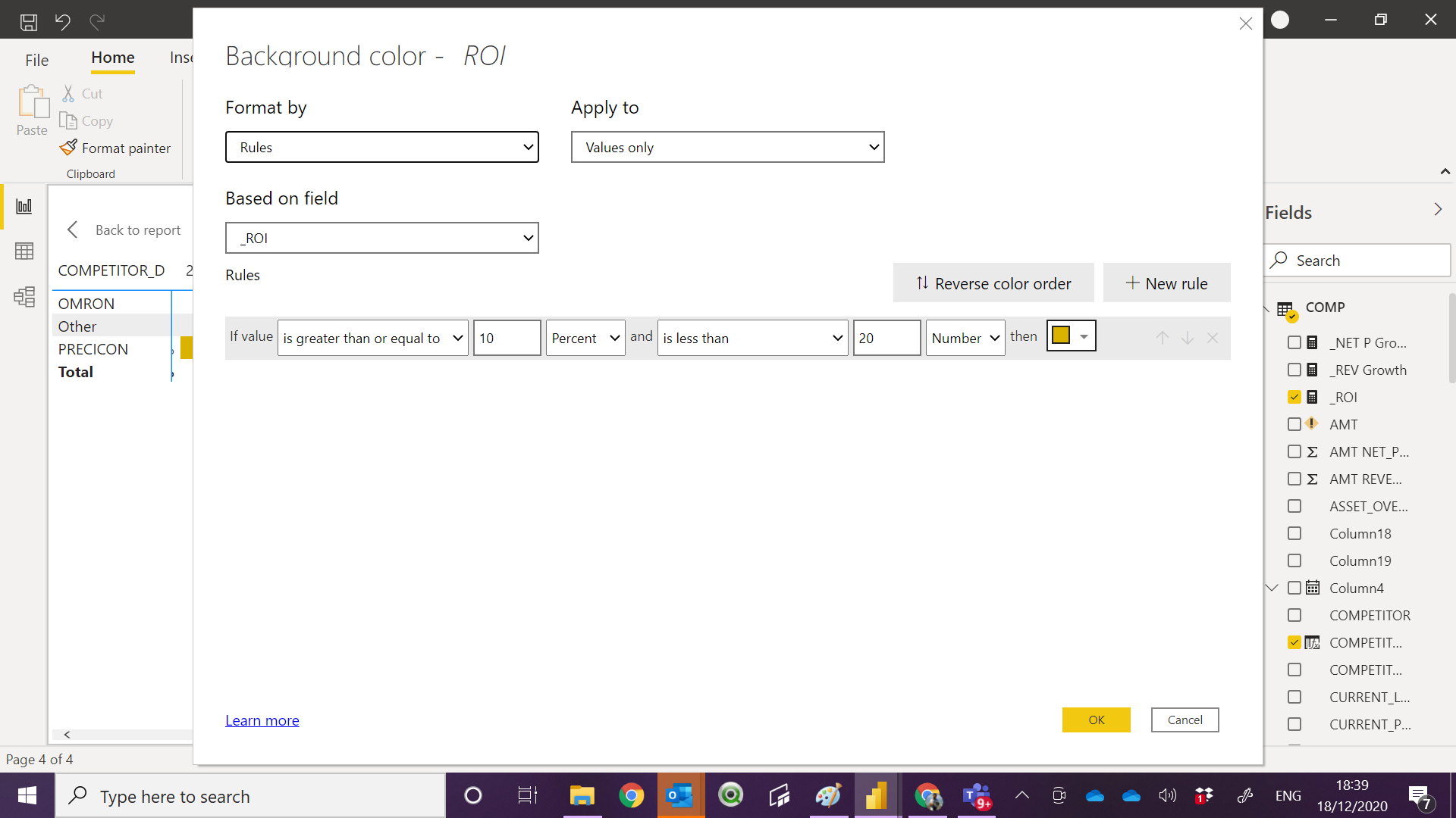 Solved: why i set >10% but it start color from > 1% ? - Microsoft ...