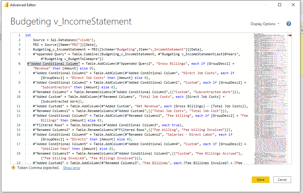 Solved: Fixing Advanced Editor Error - Microsoft Fabric Community